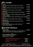 Menu Strada - Les specialites et viandes,...