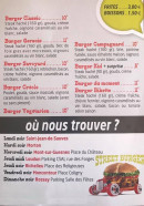 Menu Street Burger - les burgers