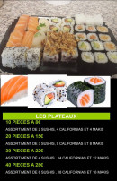 Carte et menu de Sushi made in ici à Saint Contest — Plateaux
