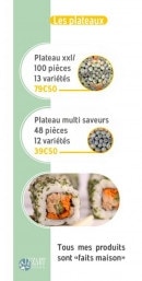 Menu Sushi'z - Les plateaux 