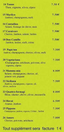 Menu Tassone - Pizzas suite