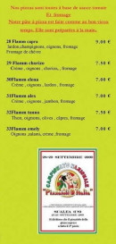 Menu Tassone - Pizzas suite et fin 