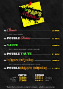 Carte et menu de The pap's burgers shop à Doussard — Les menus