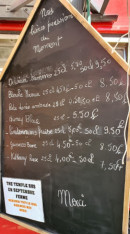 Menu The Temple bus - L'ardoise