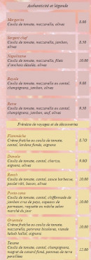 Menu Tiki pizza - Les pizzas