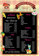 Menu Tonton Bokit - Menu, plats, bokits,...