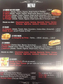 Menu Un Truck de Ouf - La carte 
