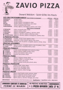 Menu Zavio Pizza - Les pizzas