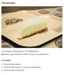 Menu Bagelstein - Cheesecakes