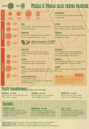 Menu Baïla Pizza Autentico - Pizzas base crème