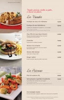 Menu Bistro Romain - les plats de viande et de poisson