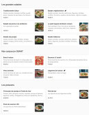 Menu Bistro Romain - Les grandes salades, carpaccios géant et  poissons