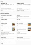 Menu Bistro Romain - Les menus