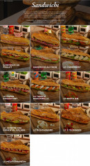 Menu Boulangerie Marie Blachère - Sandwichs