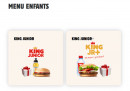 Menu Burger King - Menus enfants