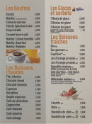 Menu Crêp'eat - Gaufres, glaces et boissons