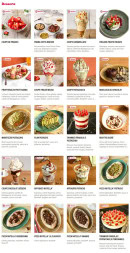 Menu Del Arte - Les desserts et glaces