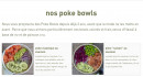 Menu Dubble - Poke bowls