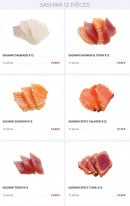 Menu Eat Sushi - Sashimi : lot de 12 pièces