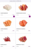 Menu Eat Sushi - Sashimi : lot de 6 pièces