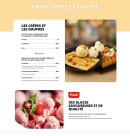 Menu Flunch - Crêpes et gaufres