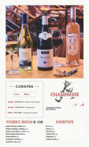 Menu Hippopotamus - Champagne, digestifs et digestifs