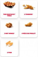 Menu KFC - Pour les petites faims