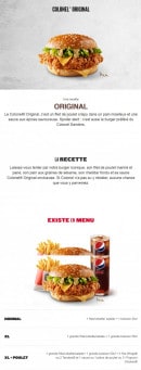 Menu KFC - Burger Colonel® Original