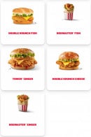 Menu KFC - Autre burgers et wraps