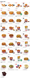 Menu KFC - Produits a l unité