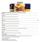 Menu Memphis - Burgers