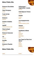 Carte et menu de Pedra Alta à Thiais — La carte