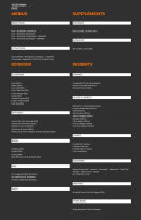 Menu Pitaya - Les menus, desserts et boissons, ...