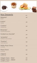 Menu Pizza City - Carte Pizza City Lille - Les desserts