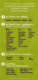 Menu Pomme de Pain - Salade sur Mesure (pas chez tous les Pomme de Pain)