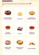 Menu Pomme de Pain - Les desserts