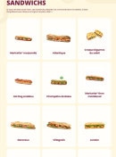 Menu Pomme de Pain - Les sandwichs
