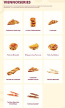 Menu Pomme de Pain - Les viennoiseries