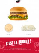 Menu Quick - L'indétrônable Giant burger