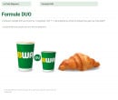 Menu Subway - Petit déjeuner formule duo