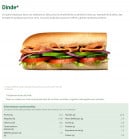 Menu Subway - Dinde