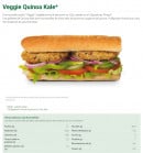 Menu Subway - Veggie Quinoa Kale