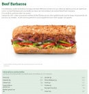 Menu Subway - Beef Barbacoa