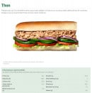 Menu Subway - Thon