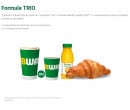 Menu Subway - Petit déjeuner formule trio