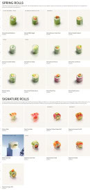 Menu Sushi Shop - Spring rolls et signatures rolls