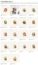 Menu Sushi Shop - California rolls