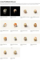 Menu Sushi Shop - California