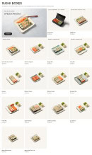 Menu Sushi Shop - Sushi boxes