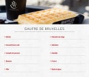 Menu Waffle factory - Les gaufres de Bruxelles